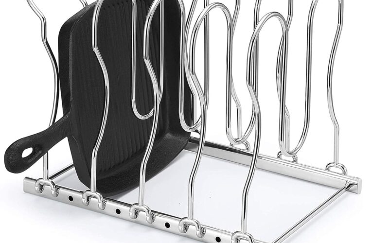 Kitchen With The Ultimate Metal Heavy Duty Pan Rack