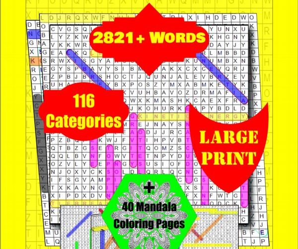 Your Free Time with Our Word Search and Coloring Book