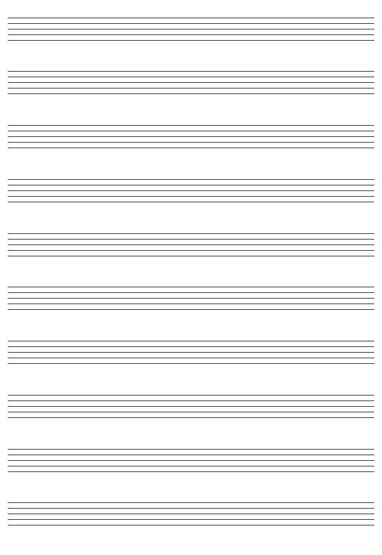 Blank Sheet Music Notebook