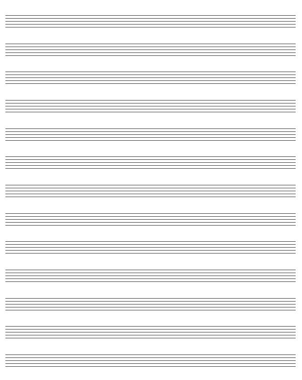 Blank Sheet Music Notebook