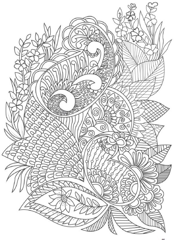 Amazing Flowers Coloring Book