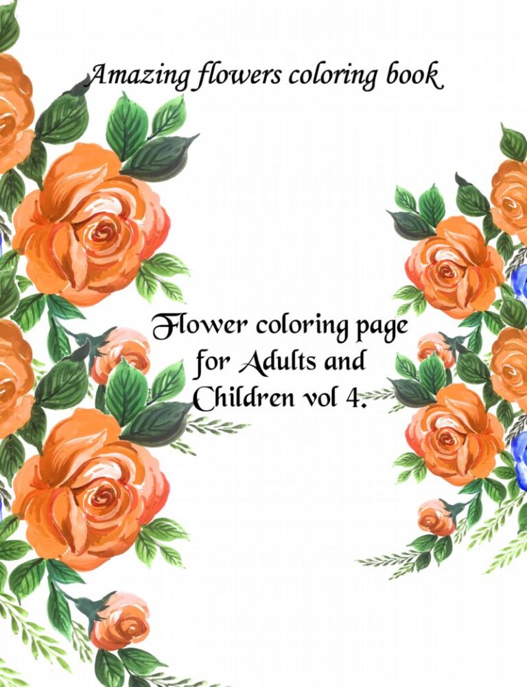 Amazing Flowers Coloring Book