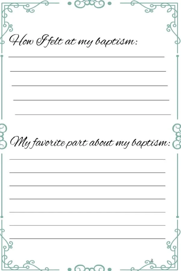 My Baptism Journal