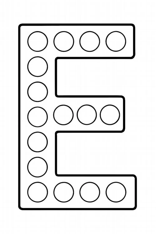 Alphabet Dot Marker E