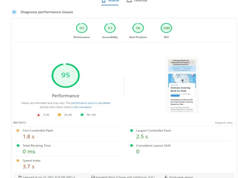 SEO Website Optimization example
