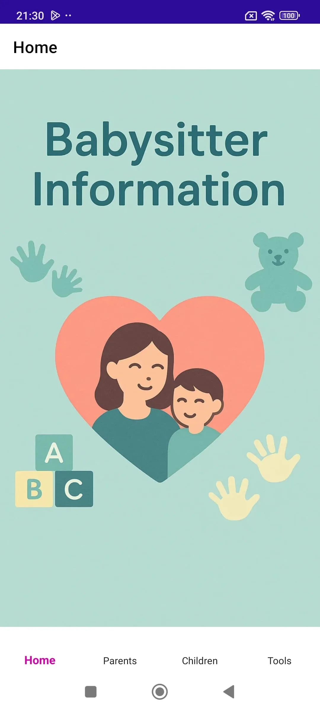 Babysitter Information app