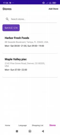 todolist-shoppinglist store page